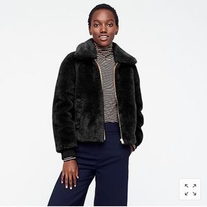 J. Crew Plush Fleece Bomber Jacket